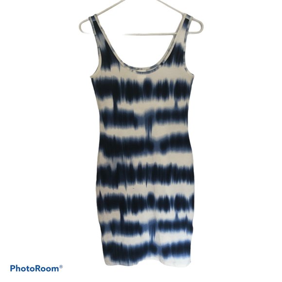Blue & White Tie-dye Tank Dress - Picture 3 of 3